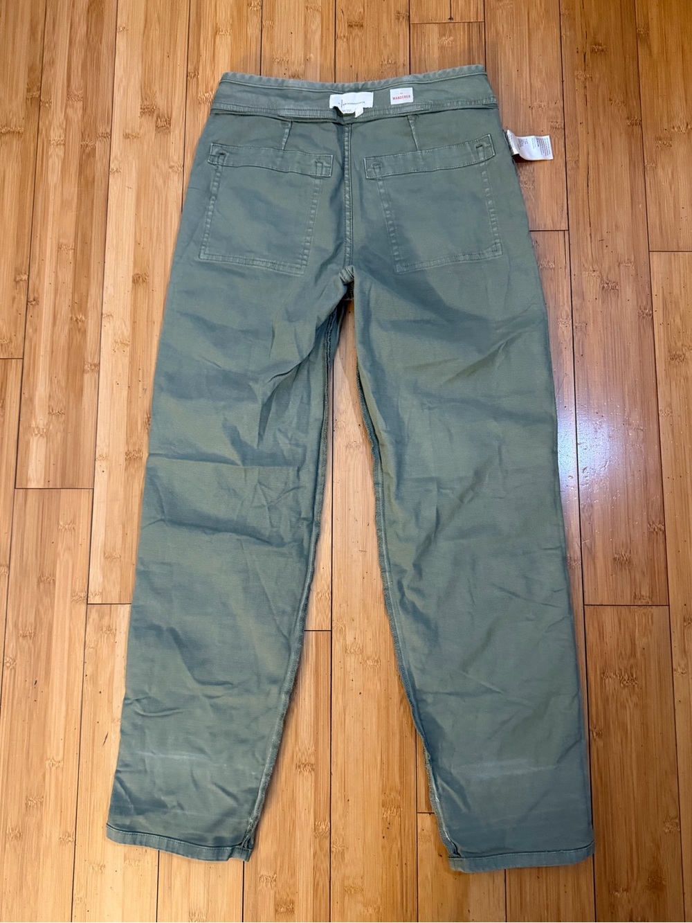 Anthropologie The Wanderer Green Button Front Utility Embellished Pants Size 26 - Picture 7 of 15